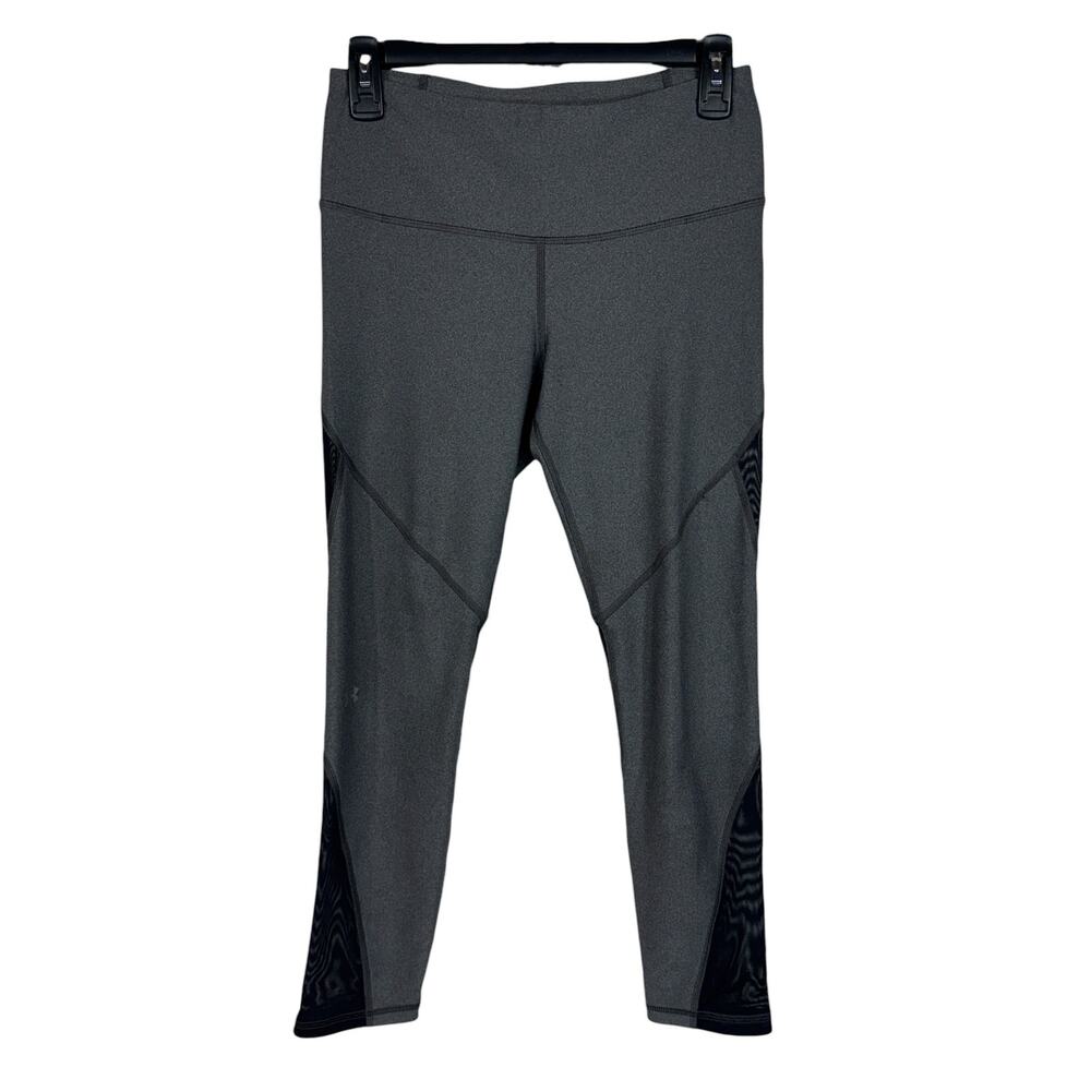 Under Armour Medium Compression Ankle Leggings Mesh Accents HeatGear Heathered